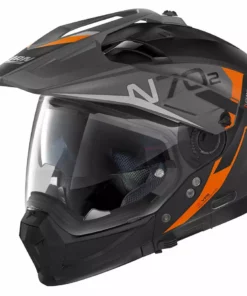 Nolan N70.2 X BUNGEE N-Com 037 Crossover Motorradhelm Mattschwarz Orange