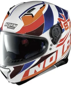 Nolan N87 Full Face Motorradhelm PLEIN AIR N-Com 049 Metall Weiß